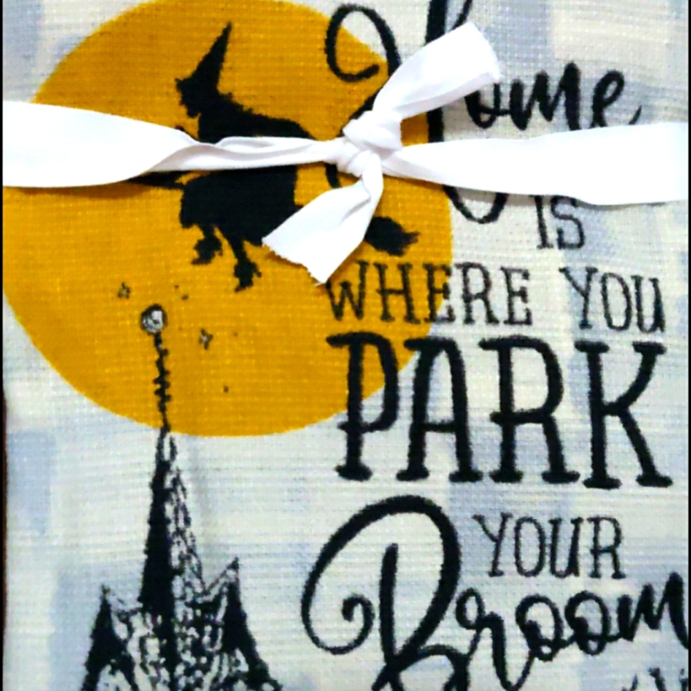 Home is Where You Park Your Broom Kitchen Towels